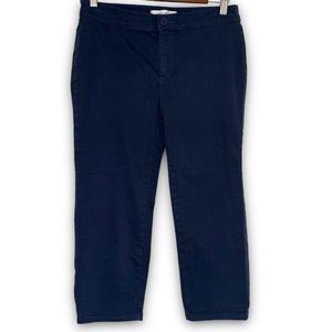 Lila Ryan Women's Navy Jase‎ Slim Straight Stretch Capri Pants Size 4